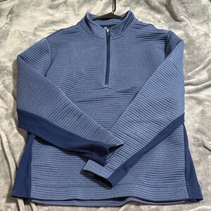 Adidas Men's Blue Quarter-Zip Sweater